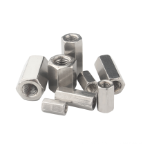 stainless steel long hex nut threaded rod coupling sleeve nut